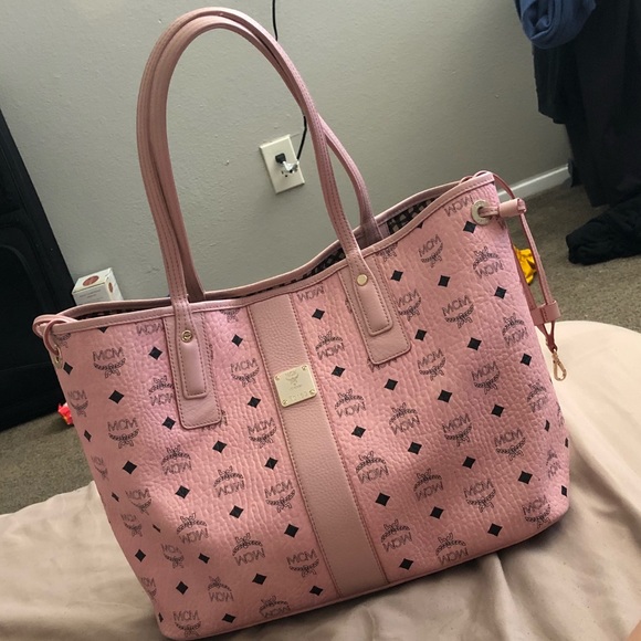 mcm liz tote pink